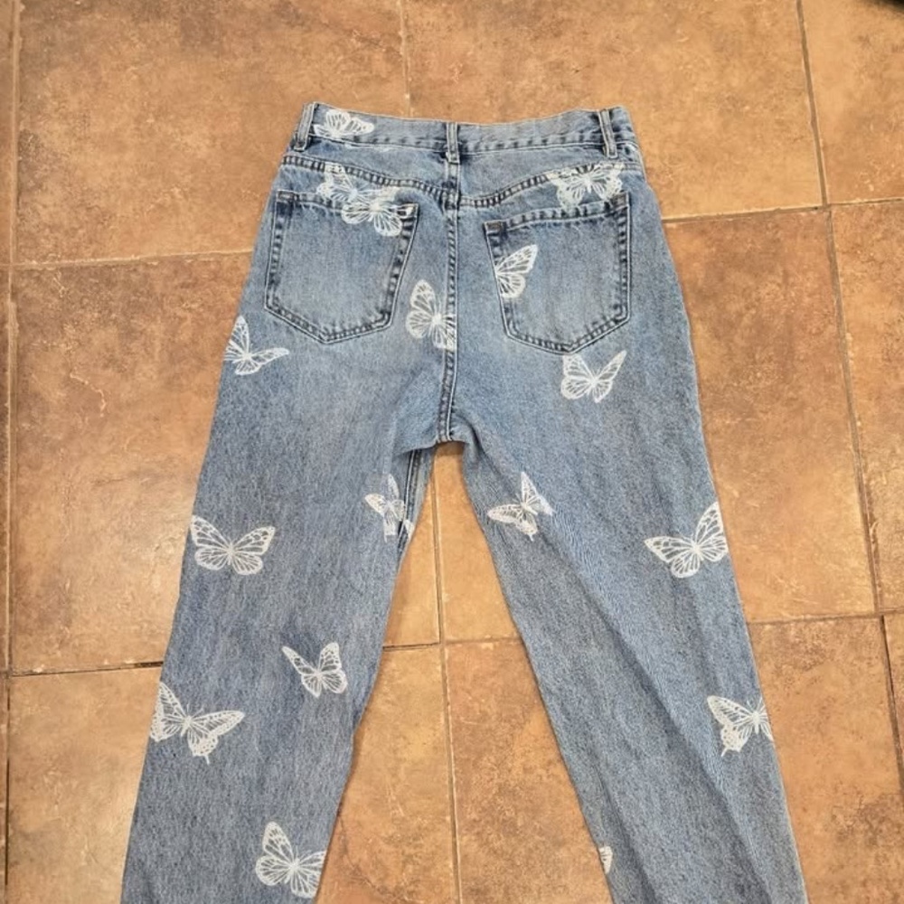 Pacsun Ultra High Rise Slim Jeans – Butterfly Print, Size 25